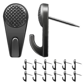 Metal Wall Hanging Hook, Won't Damage Walls, Rental, Plasterboard Hooks, 12 Pieces, Stylish, Iron Hooks, Thumb Tacks, Push Pins