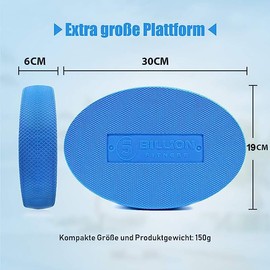 5Billion Balance Pad - Oval - Exercise Pad & Foam Balance Trainer - Wobble Cushion for Physical Therapy, Rehabilitation, Dance Balance Training (Set of 2)