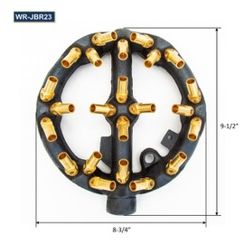 Chinese Wok Range 23 Tips Jet Burner, Copper Tips, Cast Iron Body, Propane Gas WR-JBR23LP