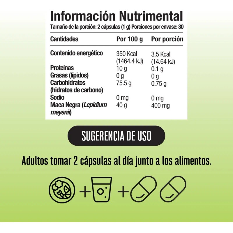 Maca Negra | Kit 2 | 60 Cáps | 1