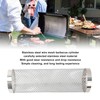 Stainless Steel Rolling Grilling Basket Wire Mesh Cylinder Grill Basket