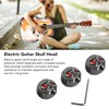 3Pcs Electric Guitar Skull Knobs Metal Volume Tone Head Cap