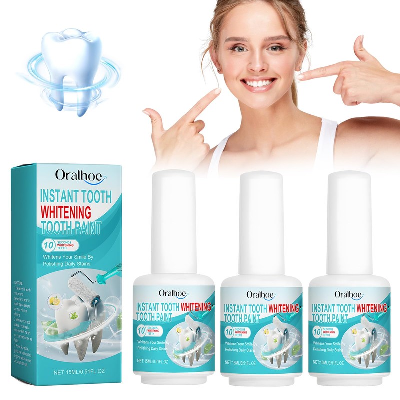 Landrain Landrain 3 bottles 15 ml white tooth varnish, white