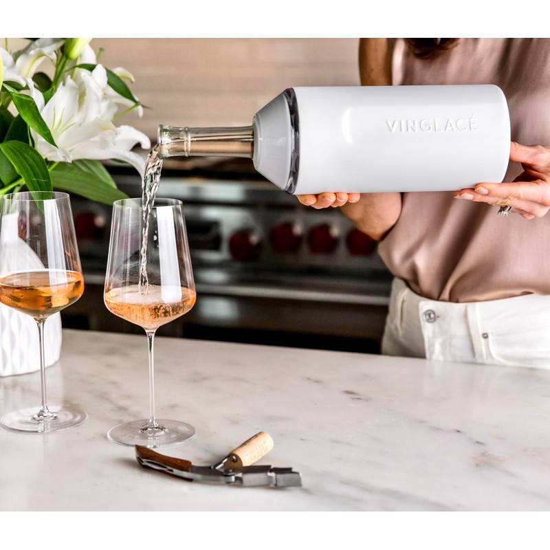 Vinglacé Wine Bottle Chiller- Portable Champagne Insulator- Stainless Steel Wine
