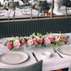 E&F Modern Designs Rectangular Floral Centerpiece for Dining Table -
