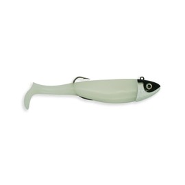 Bass Exciter Weedless Soft Bodied Lure - 9cm, 20gm, with Sharp Thrust Hook, Available, Freshwater or Saltwater, Fishing Gifts for Men. (2pcs/Pack) (White)