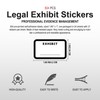 500 Pcs Legal Exhibit Stickers - 1.65 x 1 inches