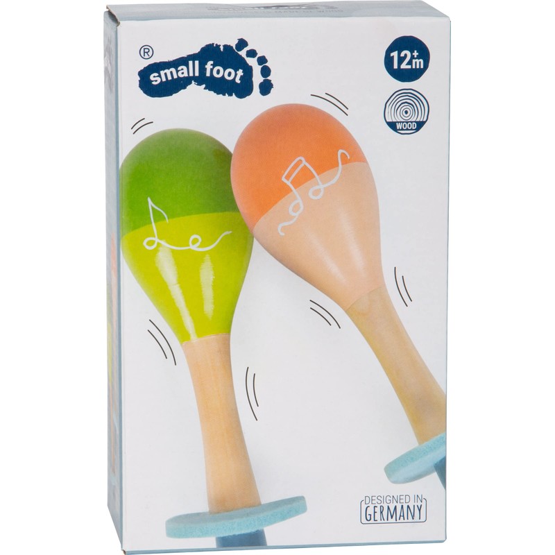 small foot Maracas 12251 Groovy Beats Wooden Instrument for Children