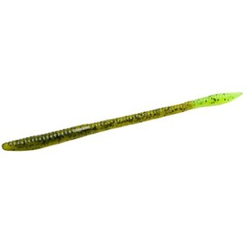 Zoom 006051 Trick Worm, 6 1/2-Inch, 20-Pack, Watermelon Chartreuse