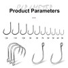 500PCS Premium Fishhooks,10 Sizes High Carbon Steel Fishing Hooks,Portable Plastic
