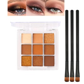 Brown Smokey Eye Shadow Palette, Metallic Glitter Eyeshadows for Vibrant Makeup, Lightweight Portable, Perfect for Daily Wear or Special Occasions, Gothic-Inspired Makeup Palette for Natural