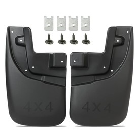 PIT66 Heavy Duty Molded Mud Flaps Compatible with 2005 2006 2007 2008 2009 2010 2011 2012 2013 2014 2015 Toyota Tacoma,Splash Guards Mudguard 2PCS (Front Molded Mud Flaps) with Screw