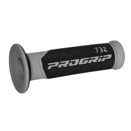 Progrip Rubber Grip Handlebar Grips 732 Grey Black Rubber Motorcycle Scooter Cross Quad 22 mm 25 mm