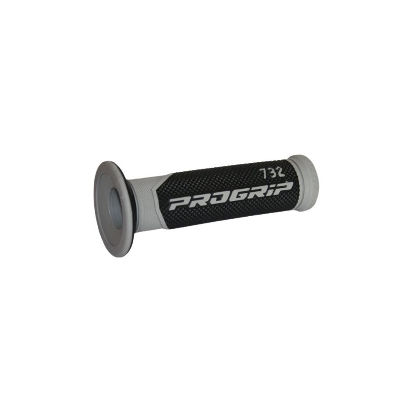 Progrip Rubber Grip Handlebar Grips 732 Grey Black Rubber Motorcycle