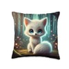 Arctic Fox Throw Pillow