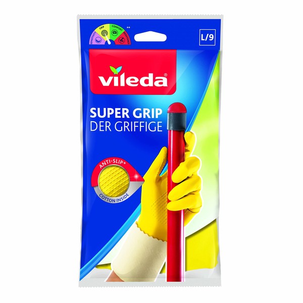 Vileda The handy household glove for more practical work, size L, pack of 4