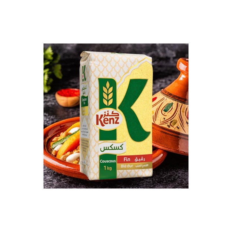 Couscous Kenz Fine - 1kg, Premium Moroccan Couscous, Pantry Staple