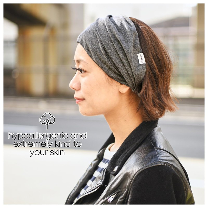 Wide ORGANIC Cotton Bandana Headband - Womens Mens bandana headbands