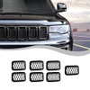 RT-TCZ 7PCS Front Grill Mesh Inserts,Rings Covers Inserts Kit for