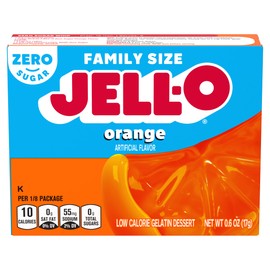 JELL-O Orange Gelatin Dessert Mix (0.60 oz Boxes, Pack of 6)