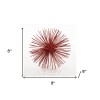 Homeroots 8" Red Spiked Iron Decorative Orb Tabletop Sculpture