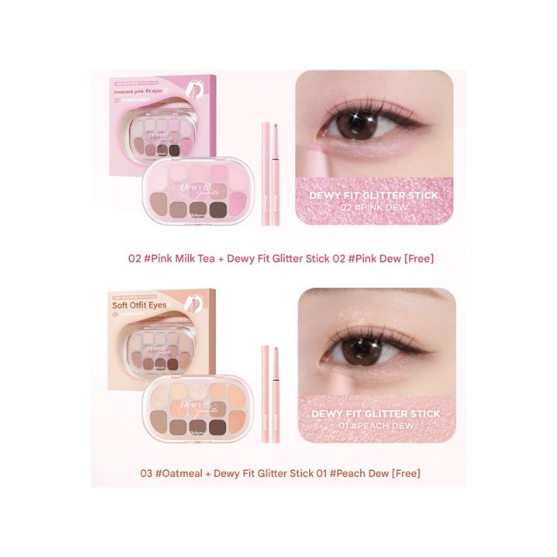 LILYBYRED Dewy Fit Palette Special Set 2items, Shade:02 Pink Milk