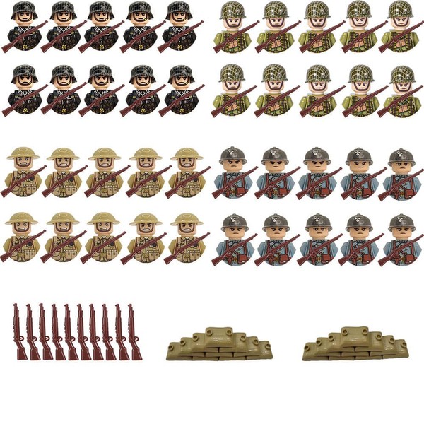 DraBEx DraBEx WW2 Military People Building Set Army Men Action