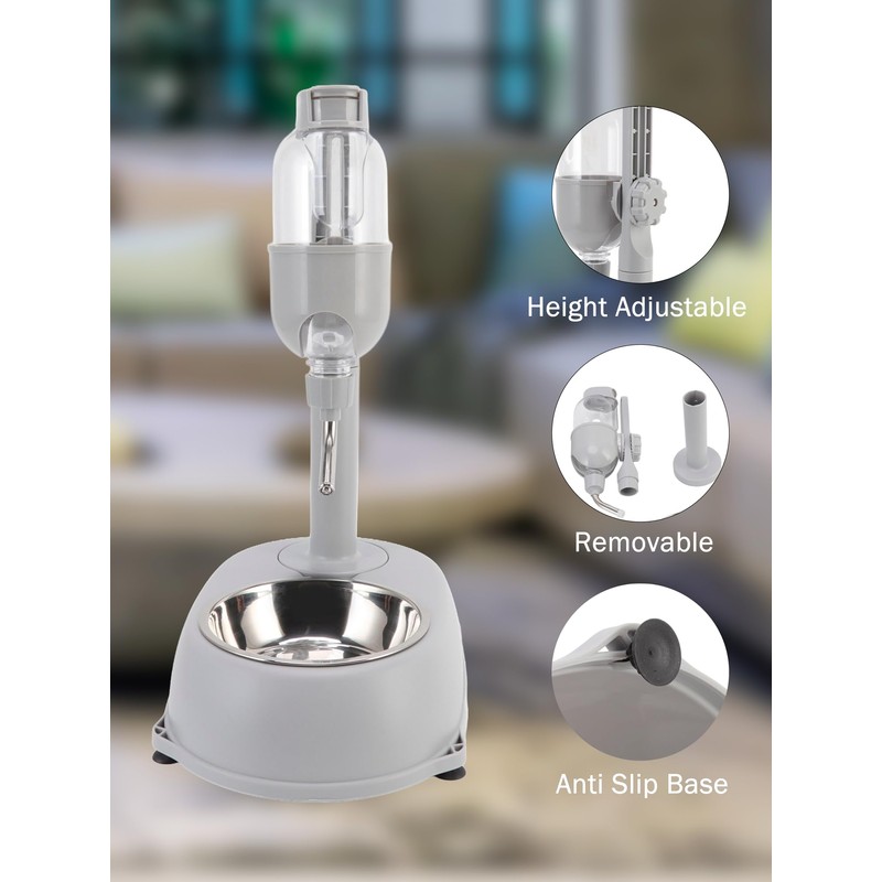 Chazcool Pet Water Dispenser, Pet Standing Water Dispenser Bowl, 2