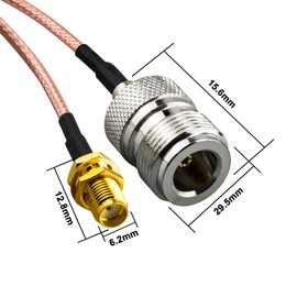 urcianow N Female to SMA Female RG316 Coaxial Cable N to SMA Female 50 Ohm Low Loss N to SMA Cable for Router Antenna Signal Amplifier Wireless Adapter for GPS Radio
