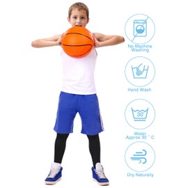 Roadbox Kids Leg Sleeve, 3 Pairs Non-Slip UV Protection Thigh Calf Support Long Compression Leg Sleeves for Youth Boys Girls Basketball Football Running Sport