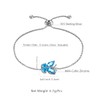 Aurora Tears Butterfly Bracelets 925 Sterling Sliver March Birthstone Blue