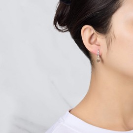 Philip Jones Tigers Eye Gemstone Heart Charm Hoop Earrings