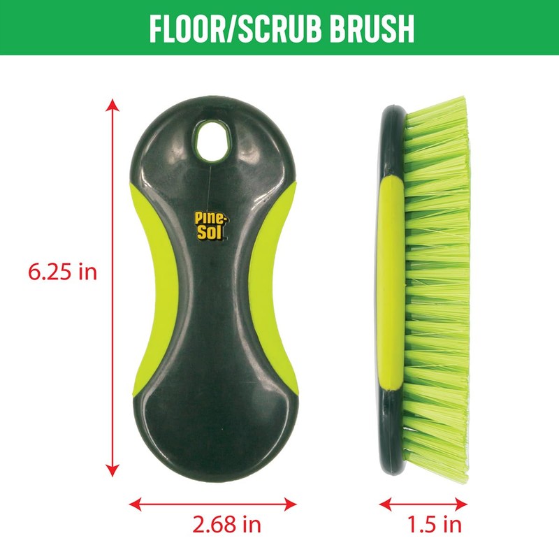 Pine-Sol Scrub Brush Set - Long Handle Cleaning Brushes with