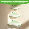Plliocse Corner Shelf Wall Mounted,Floating Corner Shelves Oak,Set of 3