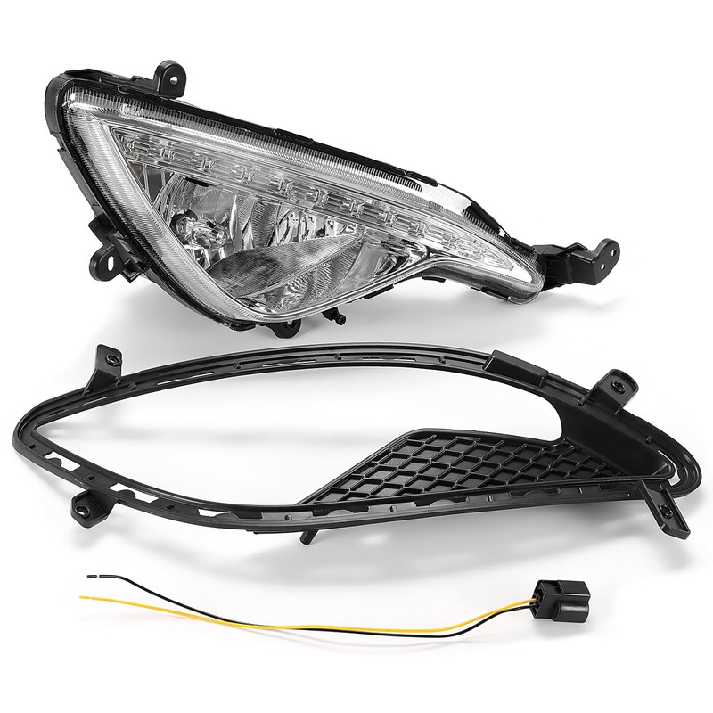 HECASA Right Fog Light Assembly Compatible with 2013-2017 Hyundai Genesis