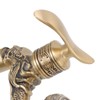 Water Tap 2 Handles 1 Hole Oil Rub Antique Dragon