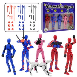 Upgraded Assembly Completed 6Pack T13 Action Figure,Titan 13 Action Figures,Dummy 13 Action Figure Set,Nova 13 Robot Toy, ucky 13 Action Figure 3D Printed, Birthday Gift for Kid Boy