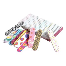 50 Pzas Lima Pulidor Lija D 10cm Decorada Uso Rudo Para Uñas                                                                                          
