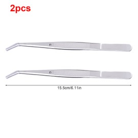 Surgical Tweezers Medical Stainless Steel Tweezers Curved 15.5 cm Oblique Tweezers Pointed Tweezers Precision Tweezers Sewing Machine Tweezers Angled Tweezers Pointed Curved Ironing Beads Tweezers