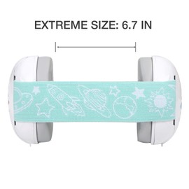 LYSIAN Baby Headphones Hearing Protection Ear Muffs for Infants 0-3 Years Old with Elastic Headband, Noise Cancelling Baby Earmuffs for Sleep, Travel, Plane (White)