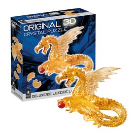BePuzzled, Dragon Deluxe Original 3D Crystal Puzzle, Perfect for Puzzlers Ages 12 and Up, Challenging to Complete and Beautiful to Display, Collect Them All
