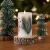 Luminara Flameless LED Candle Pine Berries Pinecone Embedded Real Wax