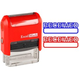 ExcelMark Self-Inking Rubber Office Stamp - Received