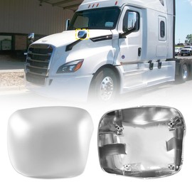 Chrome Hood Mirror Cover for Freightliner Cascadia 2018 2019 2020 2021 2022 2023 2024, Pair Hood Mirror Covers for Freightliner Cascadia