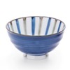 West Nippon Pottery Dishes, Drainer, Rice Bowl, Chawan, Hasamiyaki, Indigo Roll of Tokusa Drainer, 1 Piece, Blue