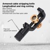 Armored Cable Stripper Anti Rust Treatment Transverse Longitudinal Cutting Armored
