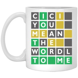 Cici You Mean The Wordle To Me Mug - Wordle Mom Mug - Wordle Gift - Gift For Mom - Mother's Day Gift - Wordle Mug - Wordle 11oz