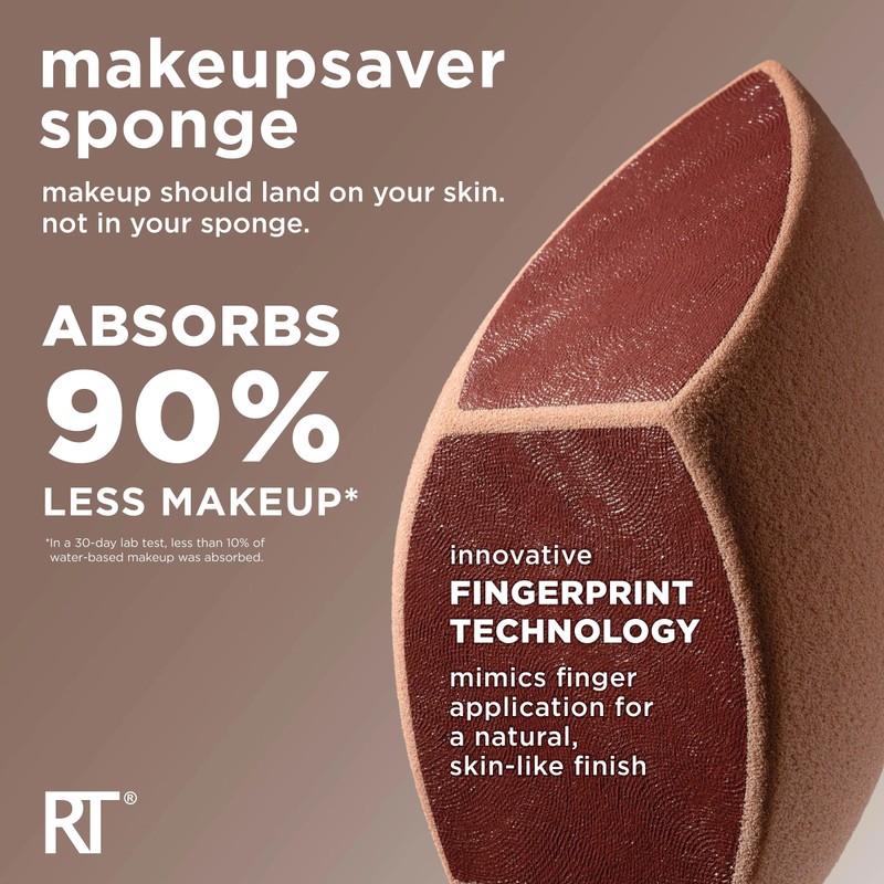 Real Techniques Makeupsaver Sponge, Makeup Blender Sponge For Liquid &