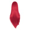 generic Mujer Peluca Roja Pelo Largo Pelucas Con Flequillo Peluca