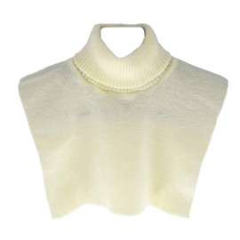 Vpang Knitted Mock Turtleneck Fake Collar Winter Unisex Half Blouse Pullover Dickey False Collar Faux Collar (Beige)
